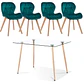 Comedor Rectangular Vidrio 4 Sillas Eames – Mesa 100cm - Miniatura 7
