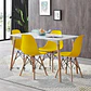 Mesa Rectangular eames MDF + 4 Sillas Eames polipropileno– Comedor 120cm - Miniatura 6