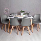 Mesa Rectangular eames MDF + 6 Silla Tulip polipropileno con cojin- comedor 130cm - Miniatura 1