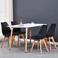Mesa rectangular eames MDF + Silla Tulip polipropileno con cojin- Comedor 140cm - Miniatura 1