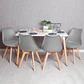 Mesa rectangular eames MDF + Silla Tulip polipropileno con cojin- Comedor 140cm - Miniatura 2