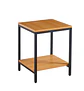 Mesa Lateral multiuso dos Niveles MDF Metal Living Dormitorio - Miniatura 3