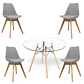 Comedor Redondo Vidrio 4 Sillas Tulip – Mesa 100cm - Miniatura 7