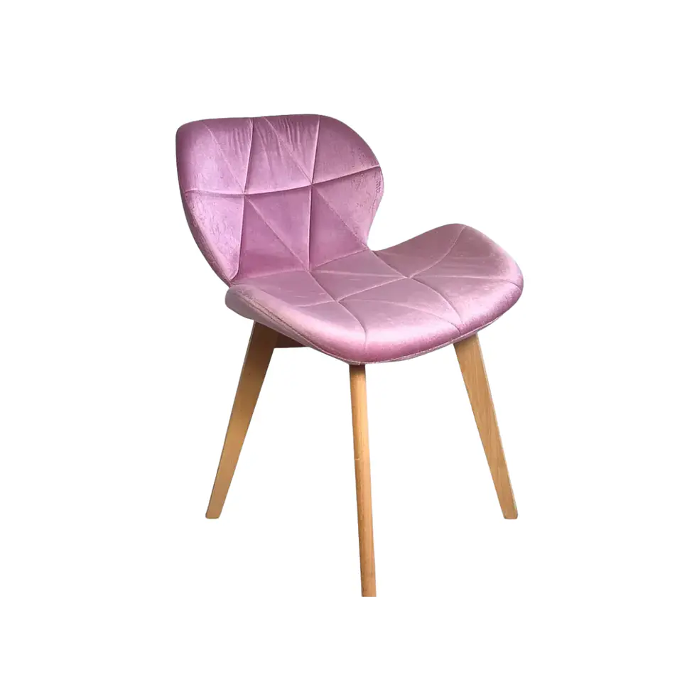 Silla Mariposa de Velvet con Base de Madera de Haya  9