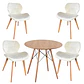 Mesa Eames Wood Redonda Melamina +4 Sillas Mariposa – Comedor  - Miniatura 4