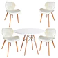 Comedor Redondo Melamina 4 Sillas Mariposa – Mesa 80cm - Miniatura 3