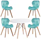 Comedor Redondo Melamina 4 Sillas Mariposa – Mesa 80cm - Miniatura 6