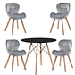 Comedor Redondo Melamina 4 Sillas Mariposa – Mesa 80cm - Miniatura 1