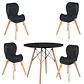 Comedor Redondo Melamina 4 Sillas Mariposa – Mesa 80cm - Miniatura 2