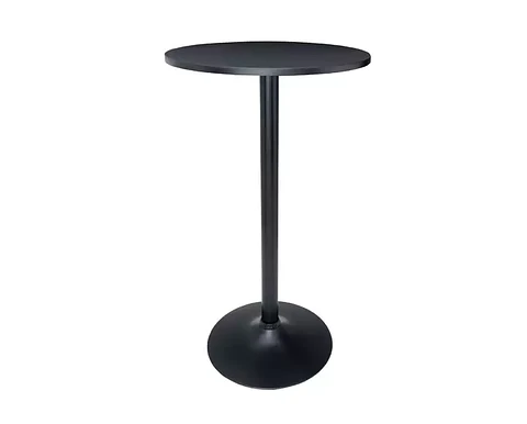 Mesa Tulip Redonda Alta Negra MDF Terraza