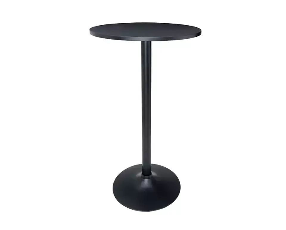 Mesa Tulip ADI Redonda Alta Negra MDF - Bar Terraza Eventos 1