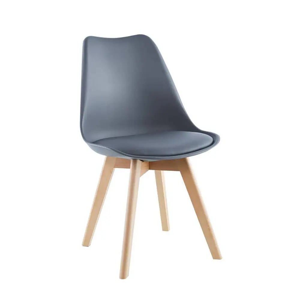 Sillas Tulip con Cojin y Patas de Madera 12