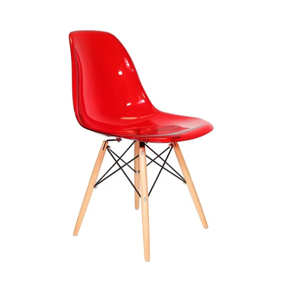 Silla Eames Policarbonato Transparente Amarillo 4