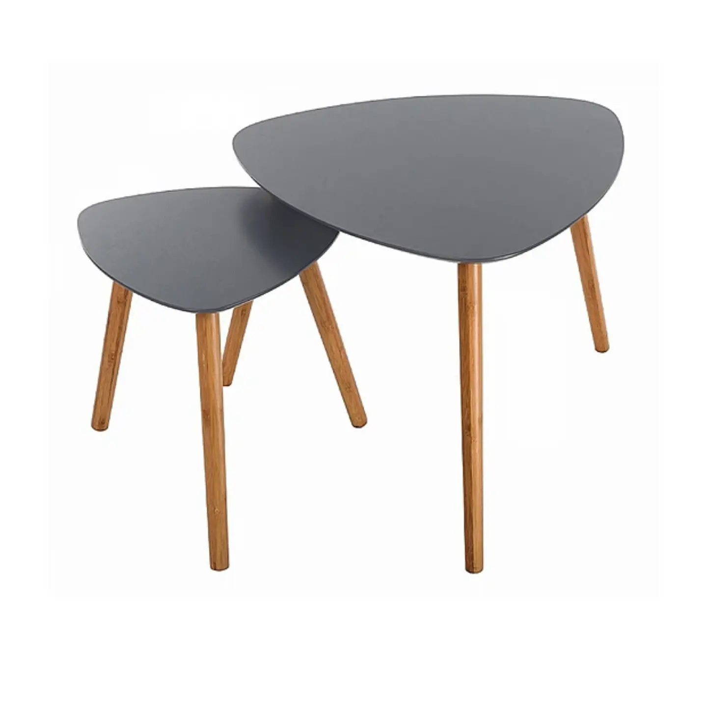 Mesa de Centro Dúo Nordic de MDF con Patas de Madera – Set 2 Piezas 3