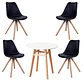 Mesa Eames Nordic MDF Redonda +4 Sillas Nordic – Comedor  - Miniatura 3