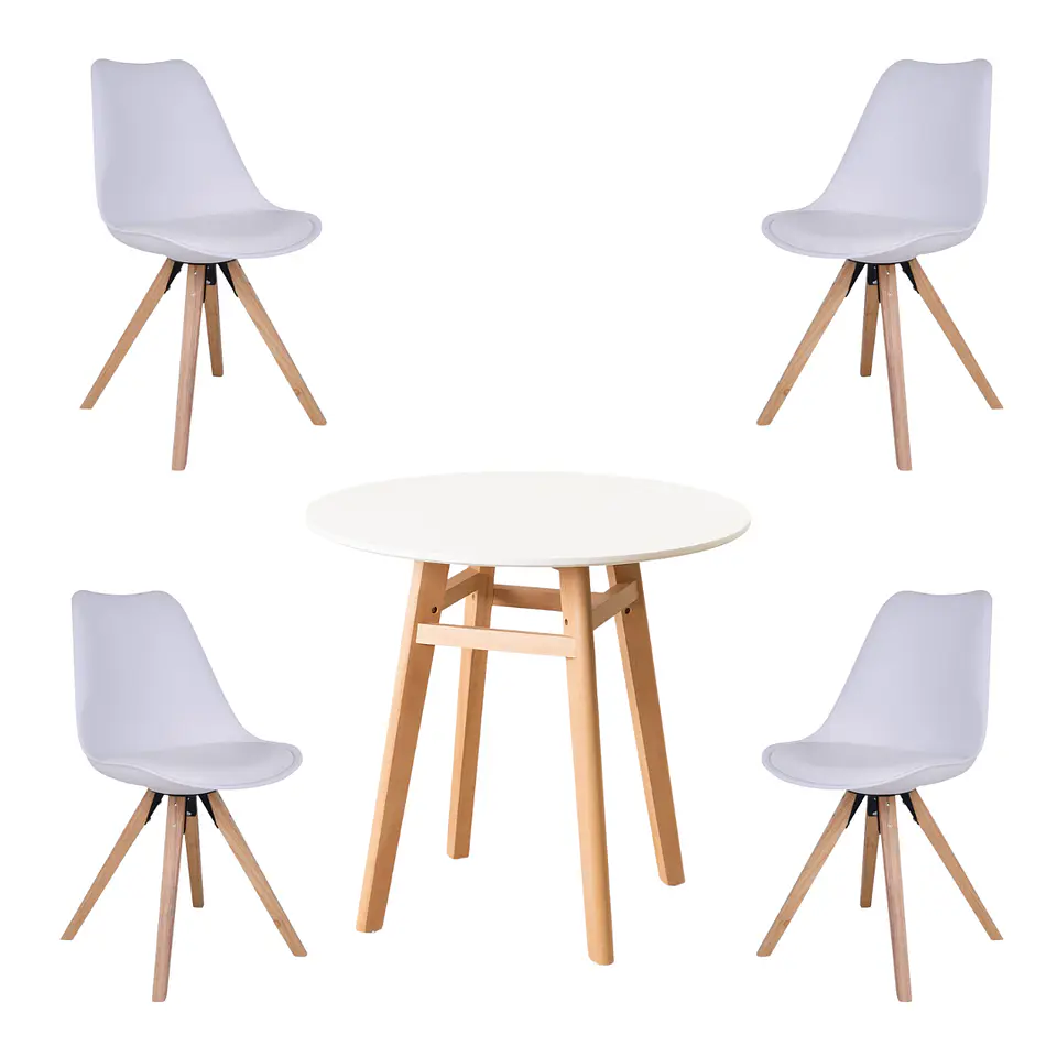 Mesa Eames Nordic MDF Redonda +4 Sillas Nordic – Comedor  7