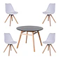 Mesa Eames Nordic MDF Redonda +4 Sillas Nordic – Comedor  - Miniatura 9