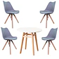 Mesa Eames Nordic MDF Redonda +4 Sillas Nordic – Comedor  - Miniatura 11