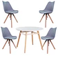 Mesa Eames Nordic MDF Redonda +4 Sillas Nordic – Comedor  - Miniatura 1