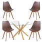 Comedor Redondo Vidrio 4 Sillas Tulip  - Miniatura 6