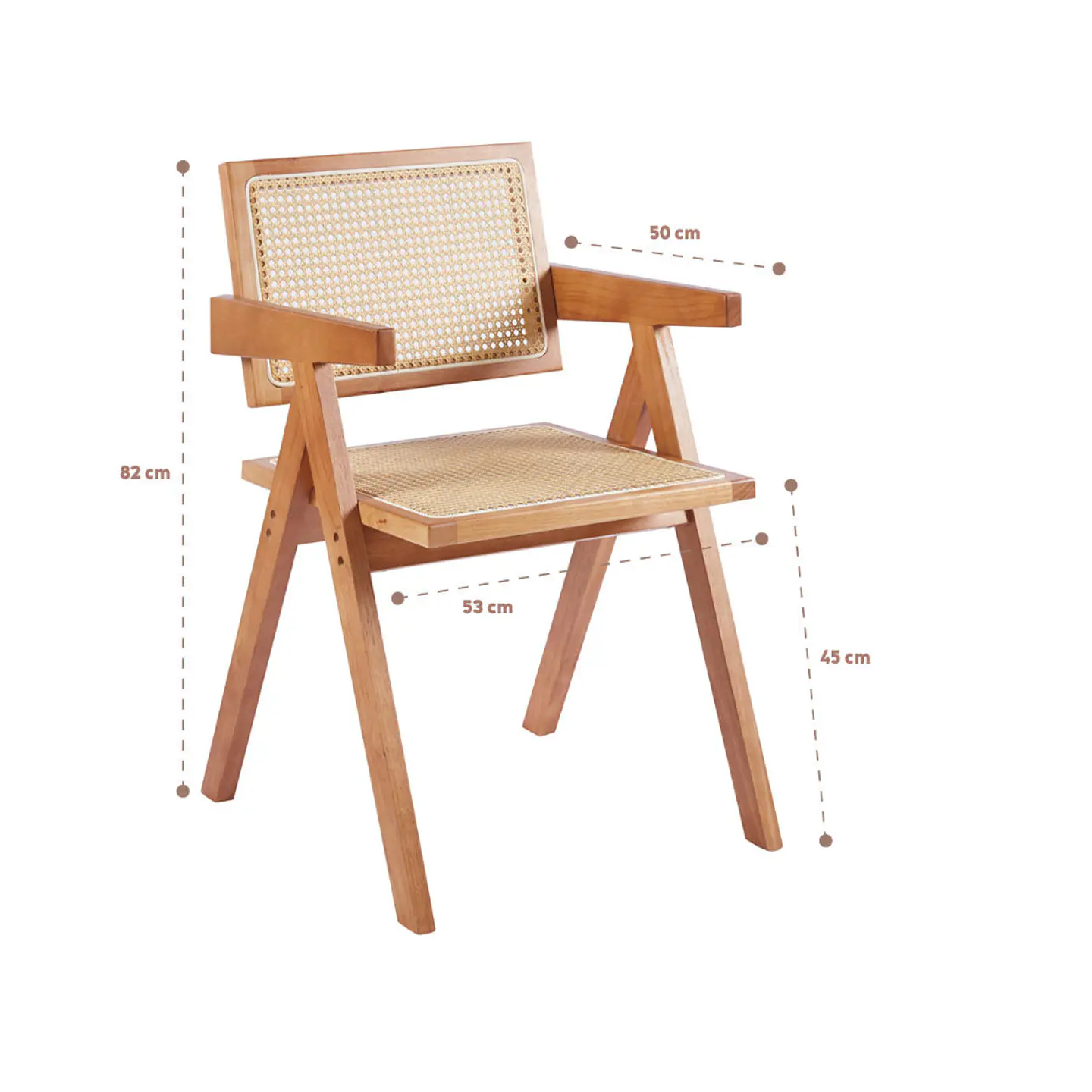 Silla Sitial Chandigarh Madera Rattan 3