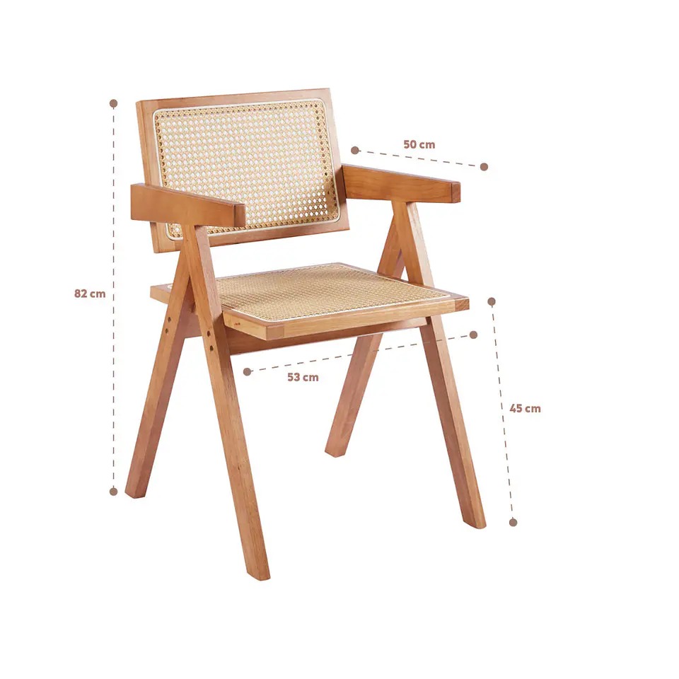 Silla Sitial Chandigarh Madera Rattan 3
