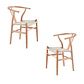 Silla Wishbone de Madera con Asiento de Hilo de Cuerda - Miniatura 4