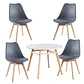 Comedor Redondo Vidrio 4 Sillas Tulip Nordic – Mesa 80cm - Miniatura 13