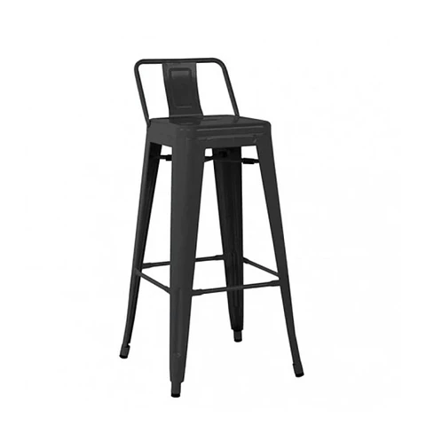 Taburete Bar Bajo Tolix Metal Negro 64cm