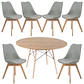 Comedor Redondo Madera 6 Sillas Tulip – Mesa 120cm - Miniatura 3