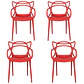 Pack de 4 Sillas Master Polipropileno Apilable- comedor terraza restaurant - Miniatura 6