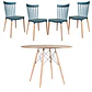 Comedor Redondo Madera 4 Sillas Windsor – Mesa 120cm - Miniatura 7