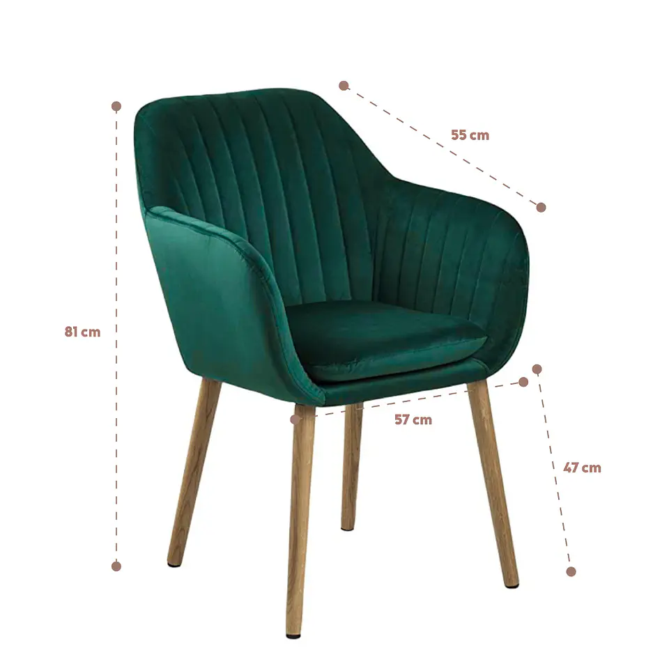 Pack 2 Butaca Diamante velvet estructura de madera- living comedor recepcion 6