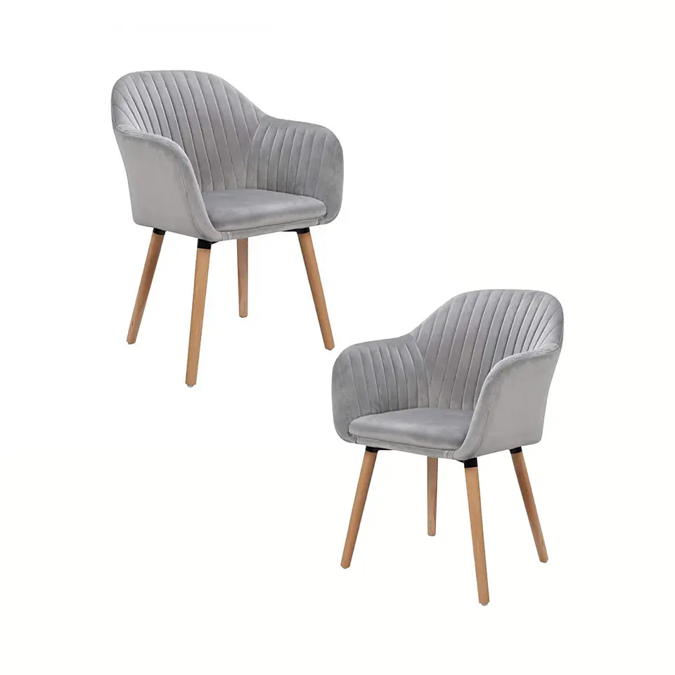 Pack 2 Butaca Diamante velvet estructura de madera- living comedor recepcion 1
