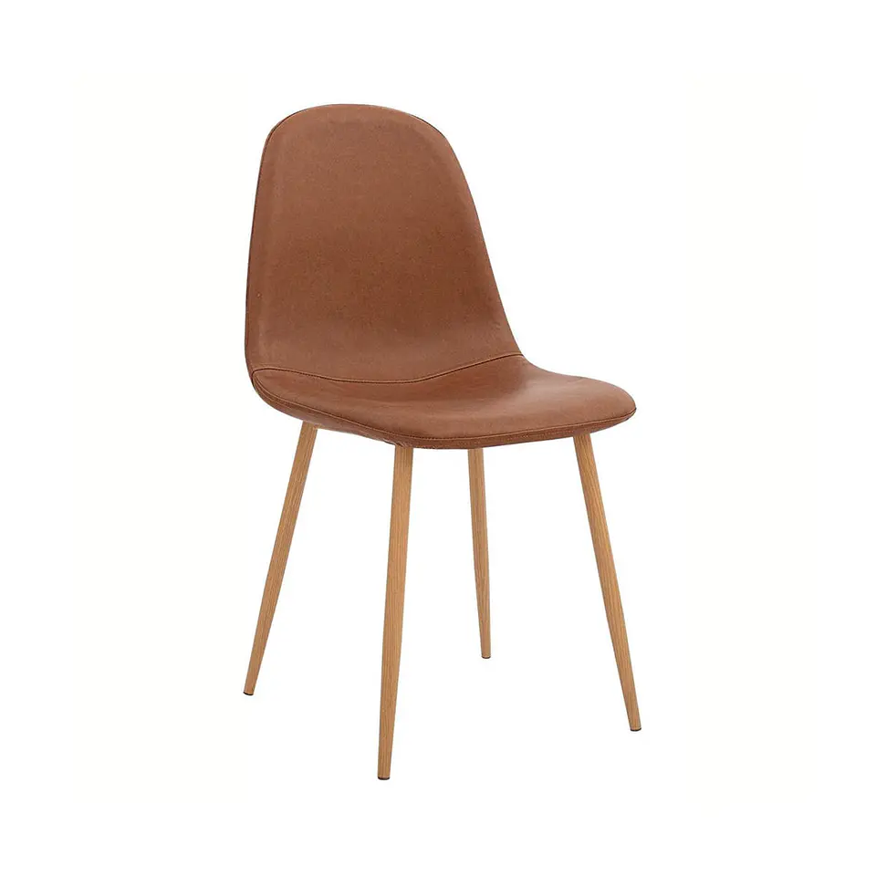 Silla Spoon Eco Cuero Café 3