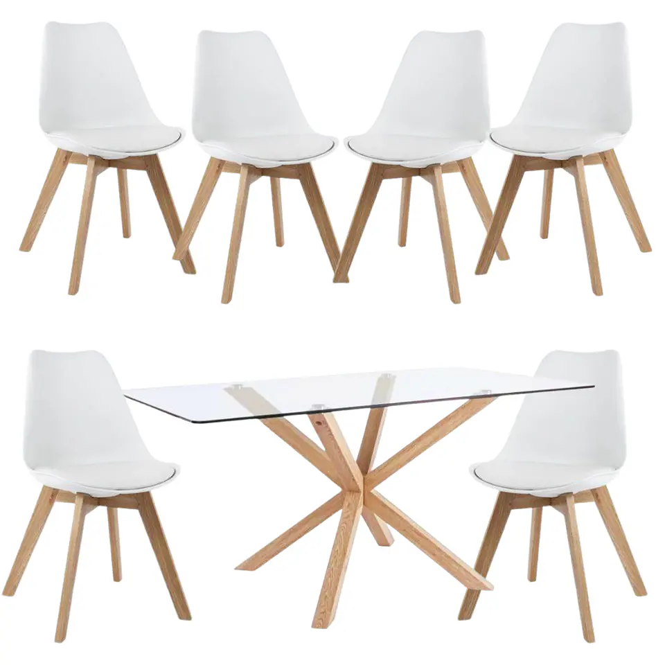 Mesa Warwick Rectangular con Sillas Tulip 9