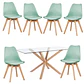 Mesa Warwick Rectangular con Sillas Tulip - Miniatura 10