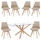Mesa Warwick Rectangular con Sillas Tulip - Miniatura 11