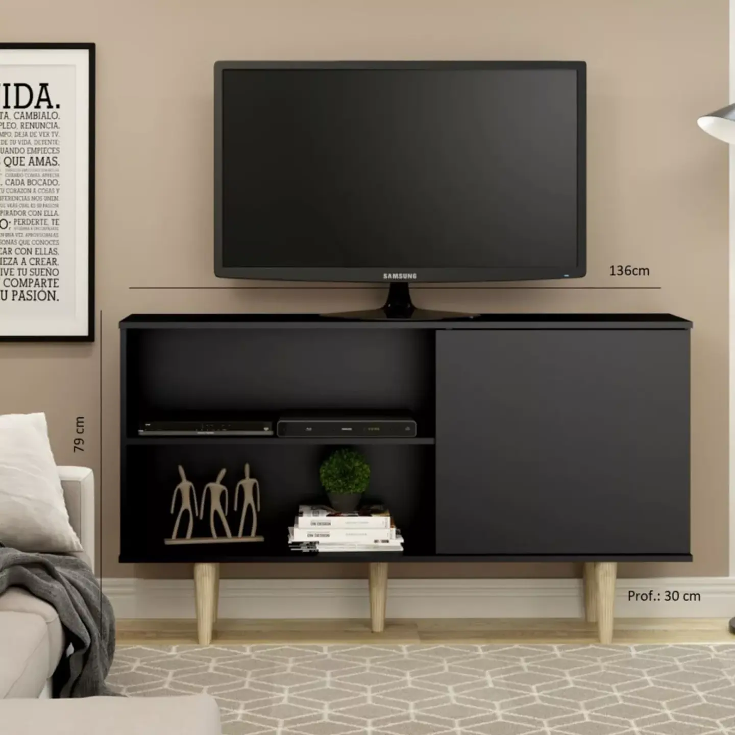 Rack 50 Padua Negro 3