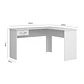 Escritorio Esquinero para Home Office MDF Blanco Slim - Miniatura 4
