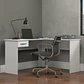 Escritorio Esquinero para Home Office MDF Blanco Slim - Miniatura 3