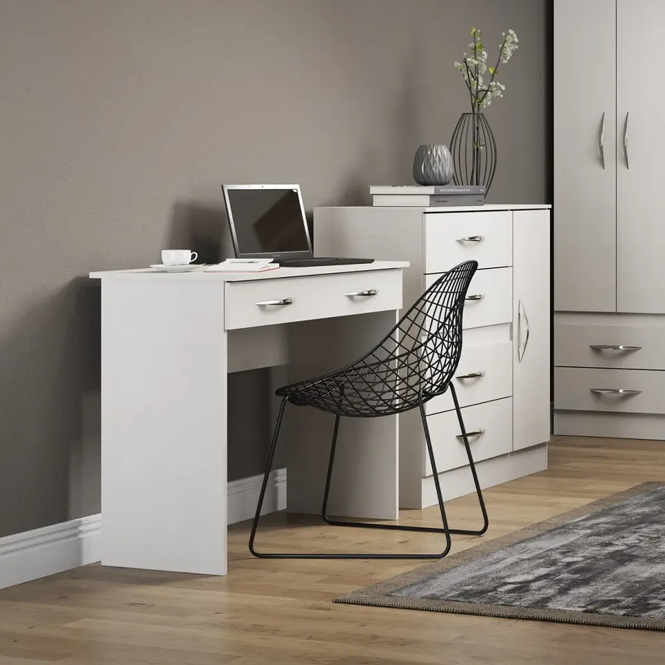 Escritorio Slim 1 Cajón Blanco 2