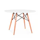 Mesa Redonda Eames 80cm MDF y estructura Madera para Comedor, y Reunión Oficina interior - Miniatura 5