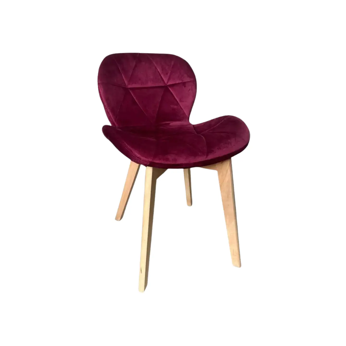 Silla Mariposa de Velvet con Base de Madera de Haya  6