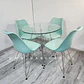 Comedor Redondo Vidrio 4 Sillas Tulip – Mesa 80cm - Miniatura 7