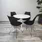 Comedor Redondo Mármol 4 Sillas Tulip – Mesa 80cm - Miniatura 2