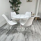 Comedor Redondo Mármol 4 Sillas Tulip – Mesa 80cm - Miniatura 1
