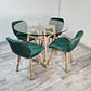 Mesa Nordic Vidrio + Silla Mariposa Felpa - Miniatura 3