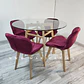 Mesa Nordic Vidrio + Silla Mariposa Felpa - Miniatura 2