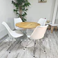 Comedor Redondo Mesa Tulip Wood Melamina + 4 Sillas Tulip Eiffel - Miniatura 2